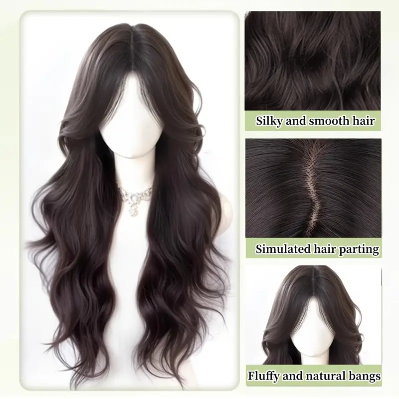Elegant Long Wavy Cap Wig