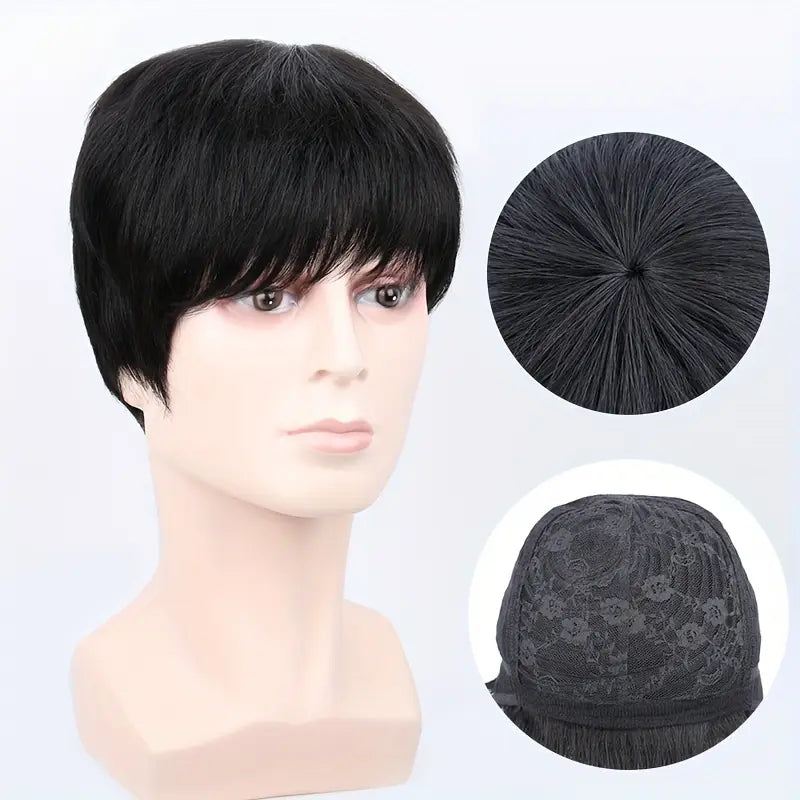 Natural Look Human Hair Wig for Men