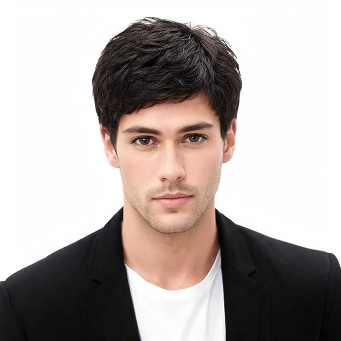 Natural Look Human Hair Wig for Men