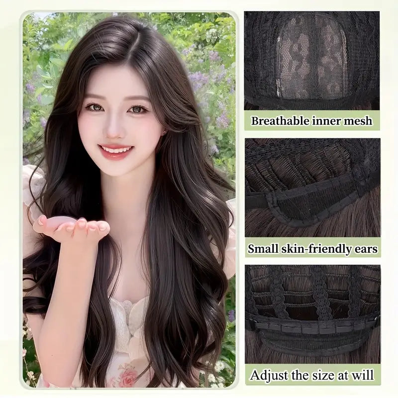 Elegant Long Wavy Cap Wig