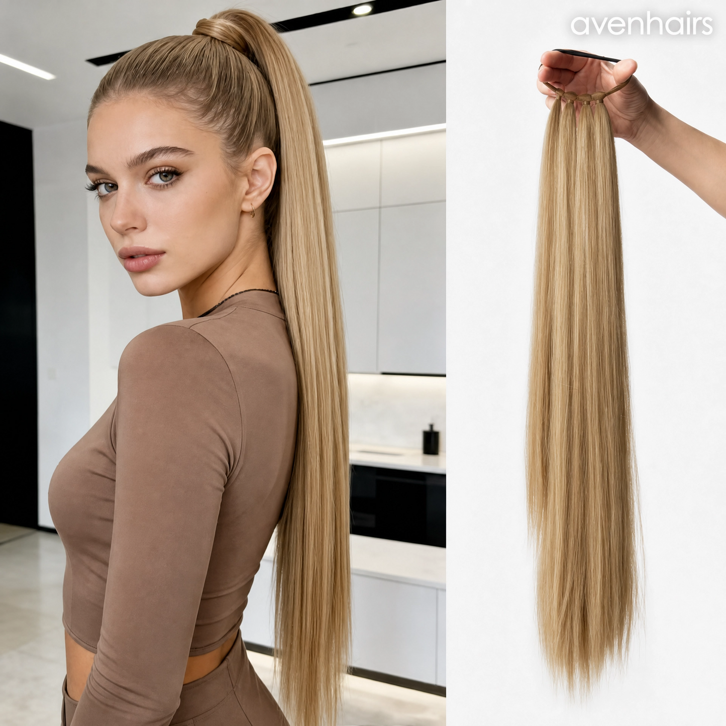Long Straight Ponytail Hair extension