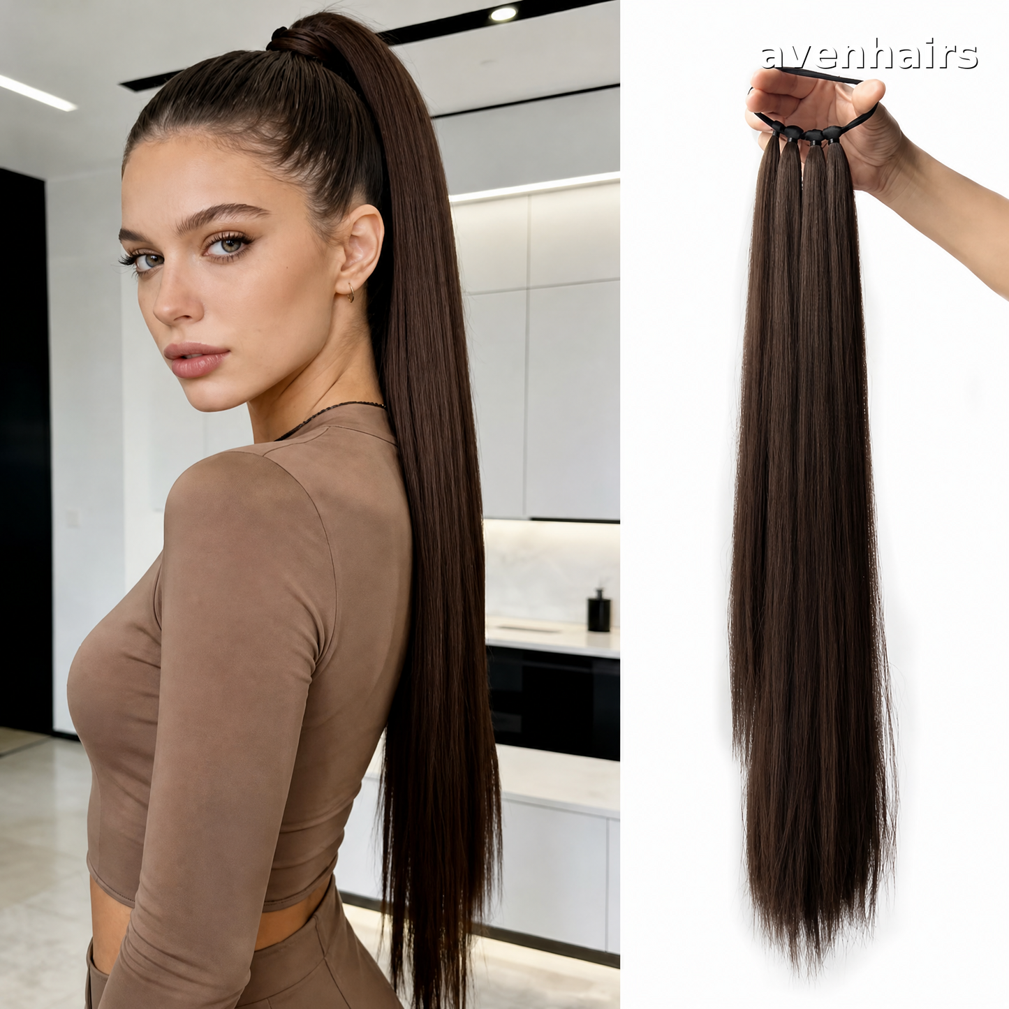Long Straight Ponytail Hair extension