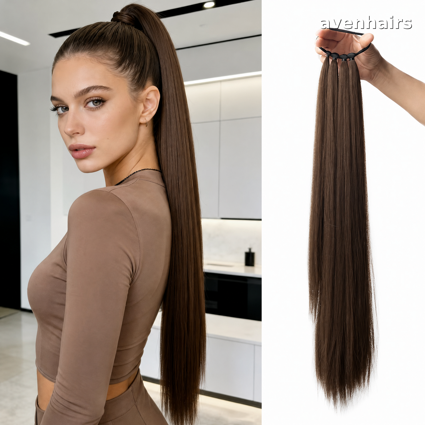 Long Straight Ponytail Hair extension