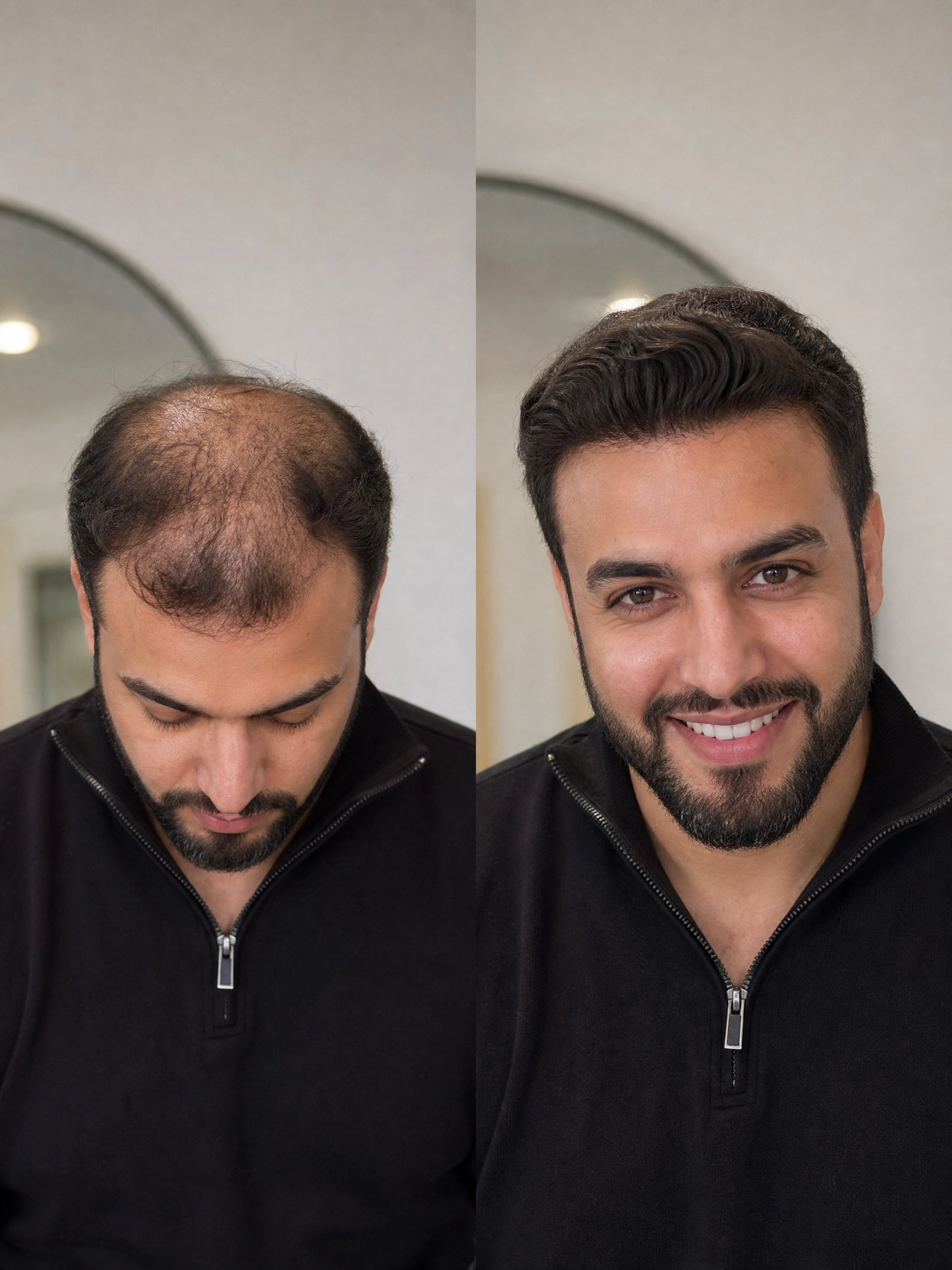 🧔 أفنهيرز بريميوم – قطعة شعر بقاعدة جلدية بالكامل